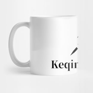 Keqing mains fan art for who mains Keqing with electro cat sword icon in black gift Mug